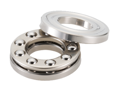 Thrust ball bearings with raceway grooves