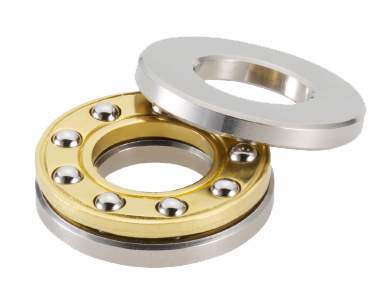 Thrust ball bearings without raceway grooves