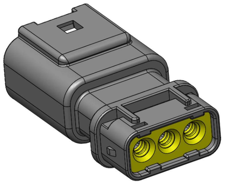 Product image of CJ01A5-03B0-0* | CJ01 Series | High Current 5.80mm Pitch Waterproof Connector | Waterproof Connectors