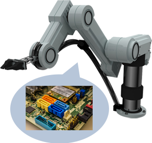 産業用ロボットの内部接続用基板コネクタ