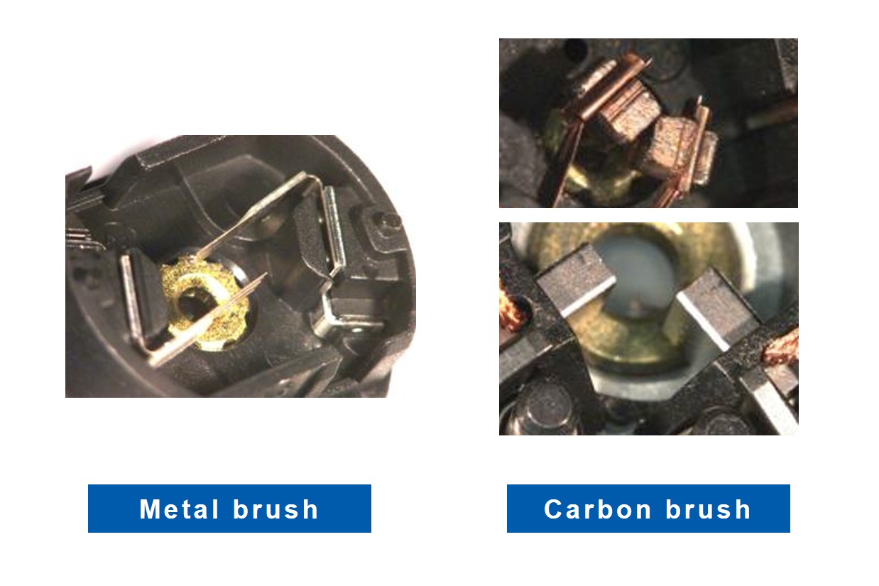 Brush materials to optimize motor life and performance